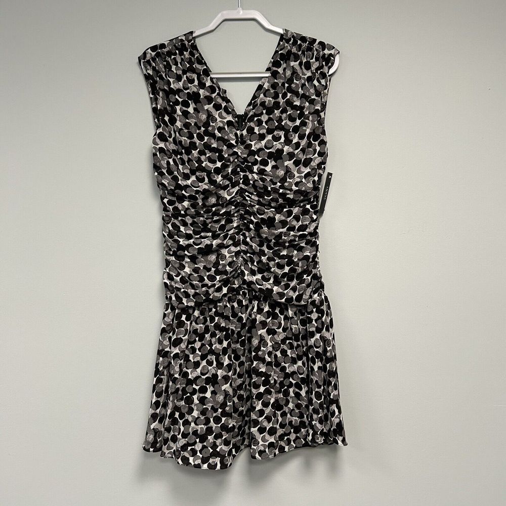 NWT Isaac Mizrahi V-Neck Ruched Form Fitted Dress‎ High Tea Women Size 10 $139